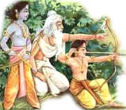 The family preceptor Vashitha taught them the science of arms.